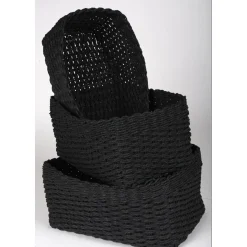 Gifi Rangement|Panière noire x3