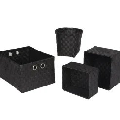 Gifi Rangement|Panière noire x4