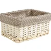 Gifi Rangement|Panière osier taupe à pois blancs