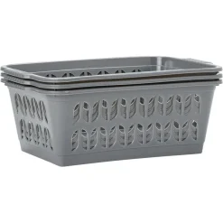 Gifi Rangement|Panière rectangulaire L.30 cm plastique x3