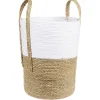 Gifi Rangement|Panière ronde blanc naturel Ø35xH45 cm
