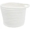 Gifi Rangement|Panière ronde coton blanc