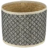 Gifi Rangement|Panière ronde fibre tressée noir naturel Ø22xH.17 cm