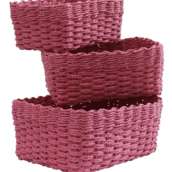 Gifi Rangement|Panière rose x3