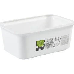 Gifi Rangement|Panière salle de bain 1,5 L design fleur