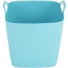Gifi Rangement|Panière souple carrée bleu turquoise 25 L