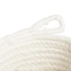 Gifi Rangement|Panière tressée coton, maïs et polyester blanc et beige Ø15xH12cm