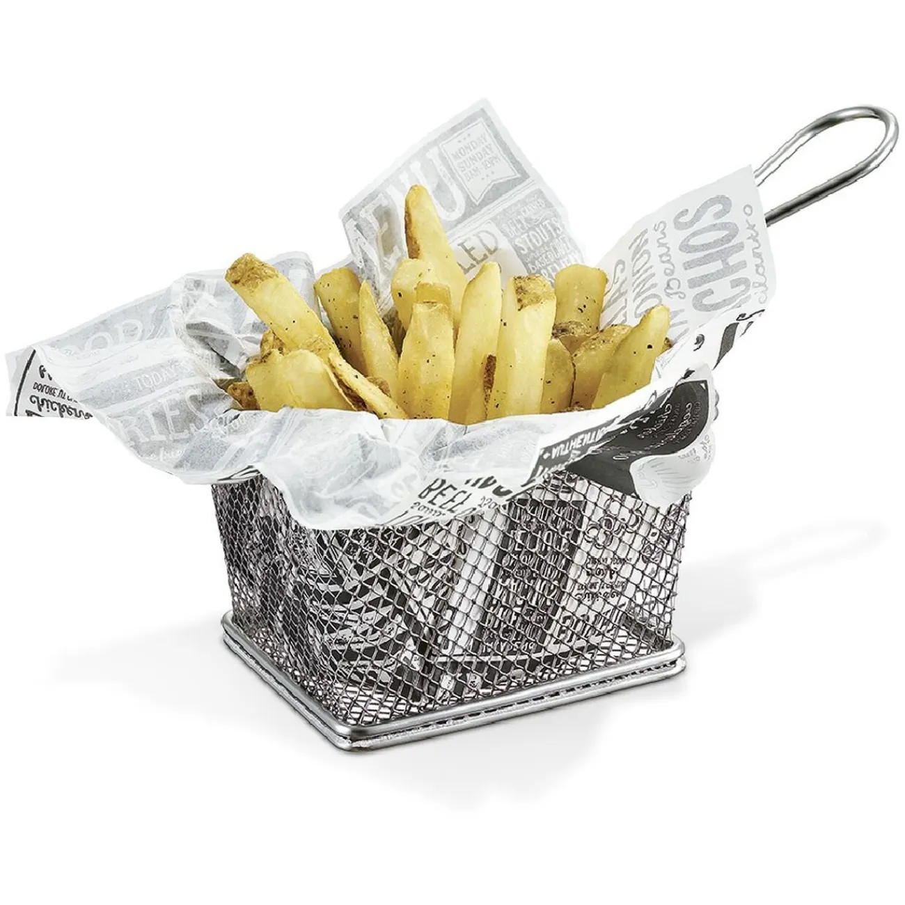 New Gifi Papier absorbant à frites design noir blanc