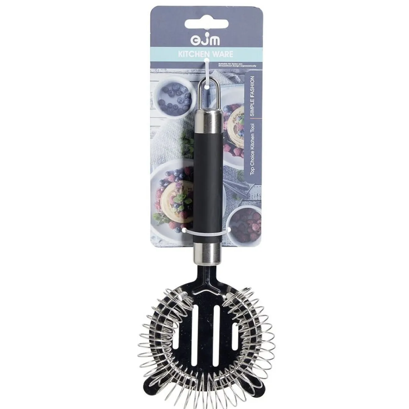 New Gifi Passoire à cocktail en inox avec manche en plastique L.21,5cm