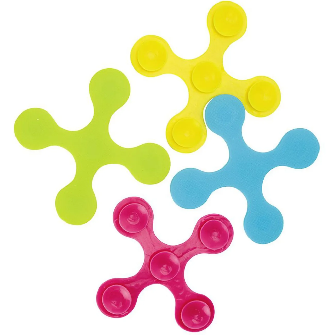 Gifi Equipement Douche^Patin antidérapant forme pièce de puzzle coloré 15x15 cm x4