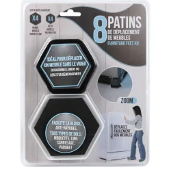 Gifi Quincaillerie^8 patins de déplacement pour meubles