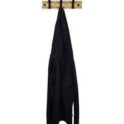 Gifi Rangement|Patère 3 crochets bambou métal noir et naturel