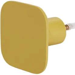 Gifi Rangement|Patère murale carrée jaune polyrésine 7x7cm