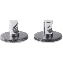Gifi Rangement|Patère murale effet marbre noir métal et plastique Ø5cm