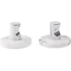 Gifi Rangement|Patère murale métal et plastique effet marbre blanc Ø5cm