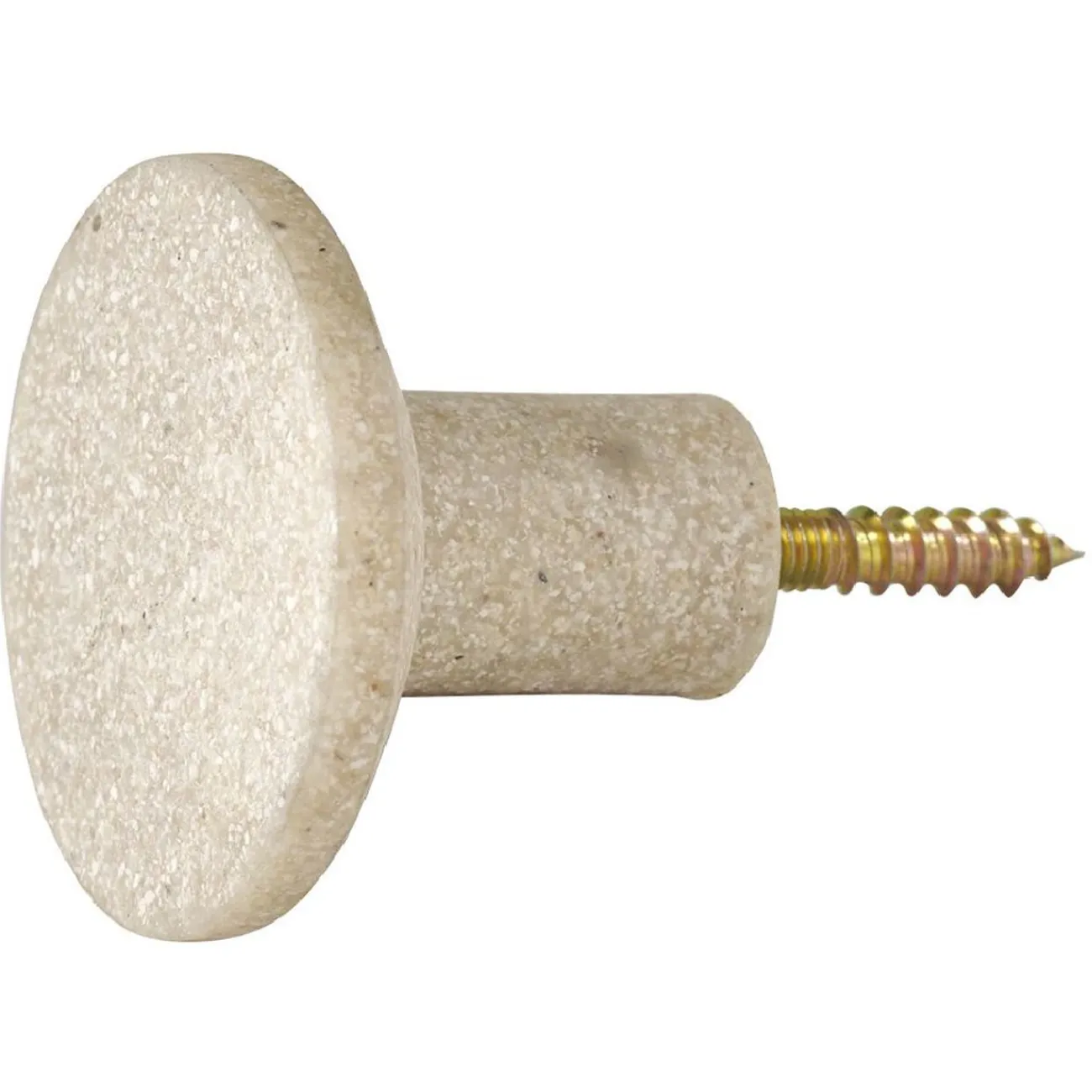 Gifi Rangement|Patère murale ronde beige polyrésine Ø5cm