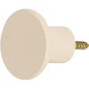 Gifi Rangement|Patère murale ronde blanc crème polyrésine Ø5cm