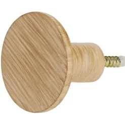 Gifi Rangement|Patère murale ronde imitation bois polyrésine Ø5cm