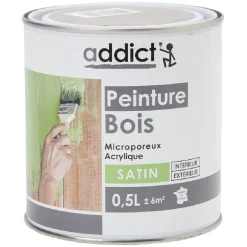 Gifi Peinture^Peinture bois extérieur 0,5L marron satiné