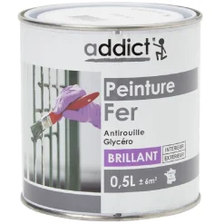 Gifi Peinture^Peinture fer extérieur 0,5L blanc brillant