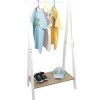 Gifi Rangement|Penderie enfant bois blanc et naturel 78xH126x38cm