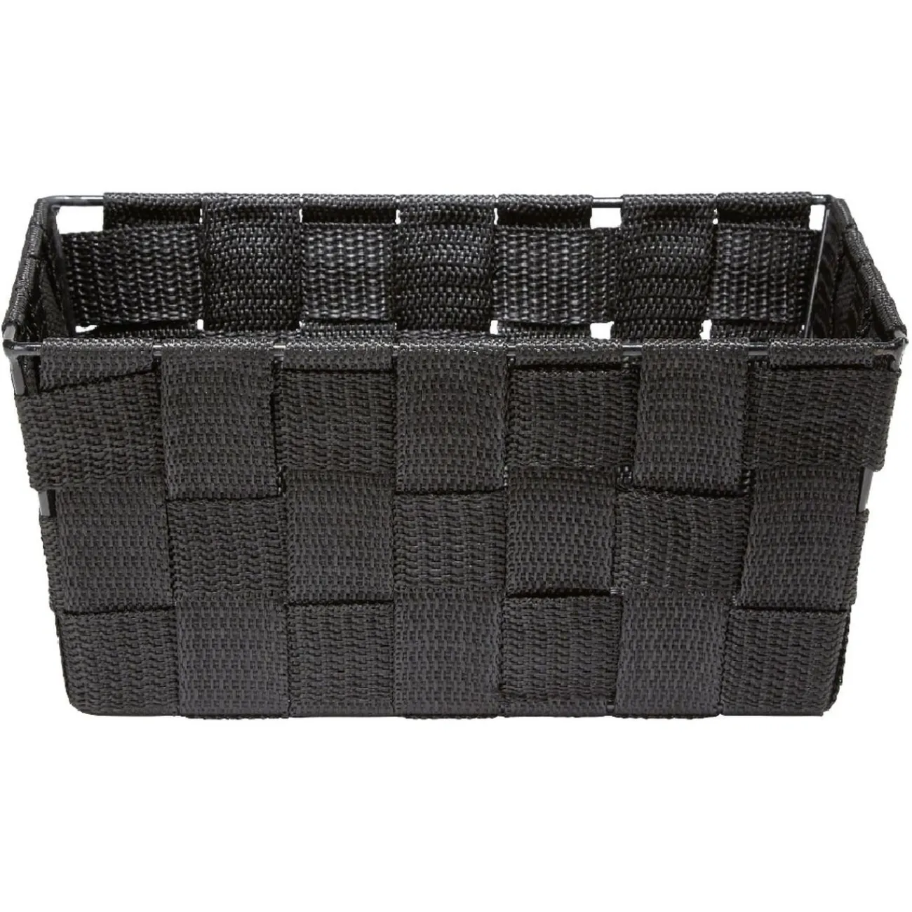 Gifi Rangement|Petit panier noir effet tressé