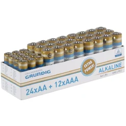 Gifi Pile^Pile alcaline Grundig LR03 et LR06 x36