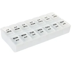 Gifi Bien-Être^Pilulier 7 jours transparent compartiments x14