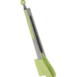 Discount Gifi Pince spatule 2 en 1 inox silicone vert