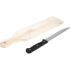 Discount Gifi Planche à découper bois avec couteau
