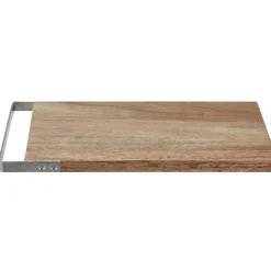 Hot Gifi Planche à découper en acacia avec poignée inox