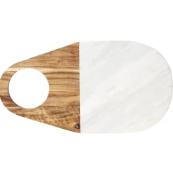 Sale Gifi Planche à découper marbre et bois