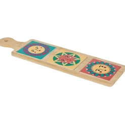 Gifi Planche de présentation apéritif bambou carreaux céramique 46,5x13x1cm