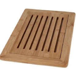 Outlet Gifi Planche à pain en bambou avec récupérateur de miettes 38x34x H1,5cm