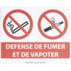 Gifi Colle Et Adhésif^Plaque signalétique "Défense de fumer et de vapoter" - 24x20 cm