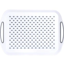 Best Gifi Plateau antidérapant avec poignées blanc et gris