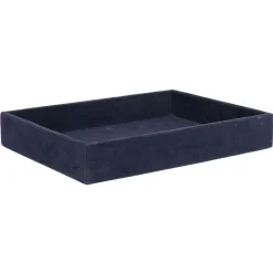 Sale Gifi Plateau décoratif en velours bleu