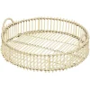 Sale Gifi Plateau déco rond en bambou et métal