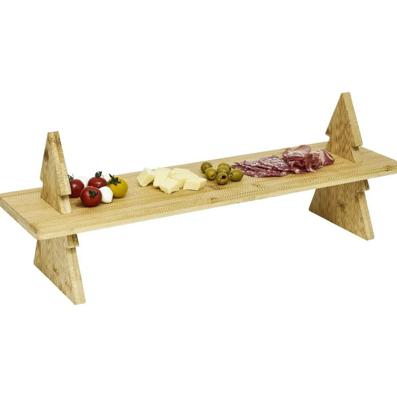 Sale Gifi Plateau de présentation en bambou design sapin L60cm