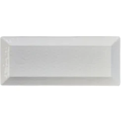 Sale Gifi Plateau de service rectangulaire martelé blanc