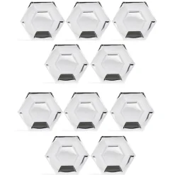 Sale Gifi Plateau hexagonal carton argenté métallisé Ø26cm x10