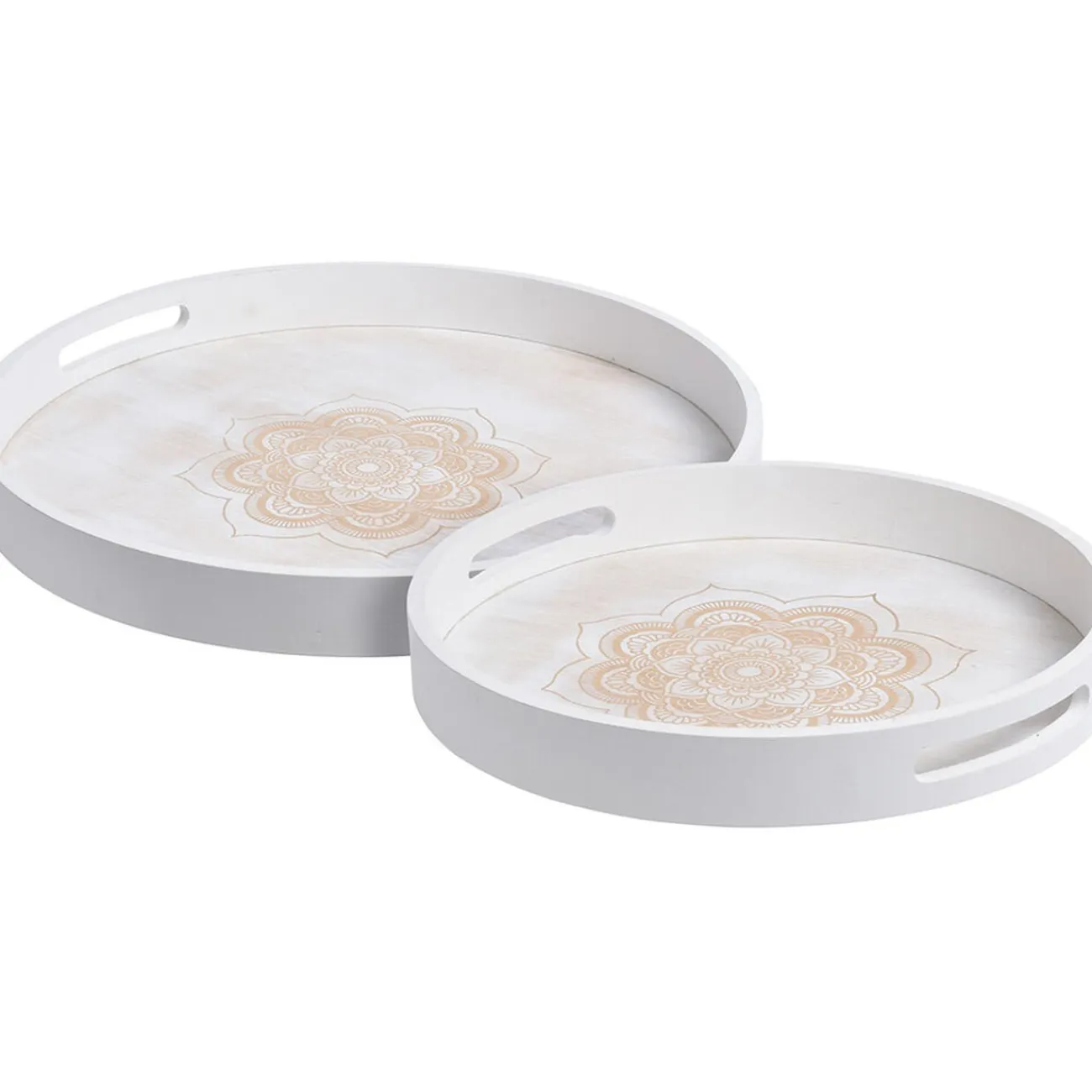 Outlet Gifi Plateau petit modèle motif Mandala bois