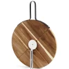 Clearance Gifi Plateau à pizza en bois avec roulette en acier