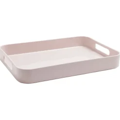 Best Gifi Plateau rectangulaire avec poignées uni rose