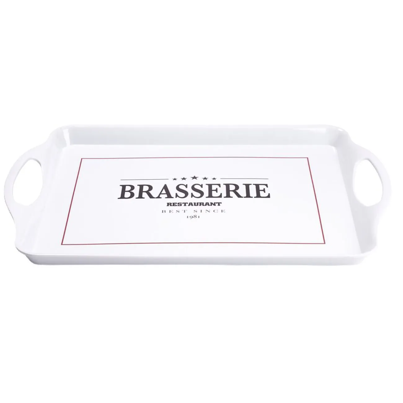 Best Gifi Plateau rectangulaire brasserie restaurant blanc 34x50,5cm