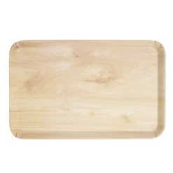 Outlet Gifi Plateau rectangulaire mélaminé effet bois naturel 19x30cm