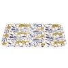 Outlet Gifi Plateau rectangulaire motif léopard blanc et bleu 27x38cm