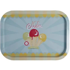 Best Gifi Plateau rectangulaire métal décor glace multicolore