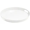 Outlet Gifi Plateau rond mélamine uni blanc