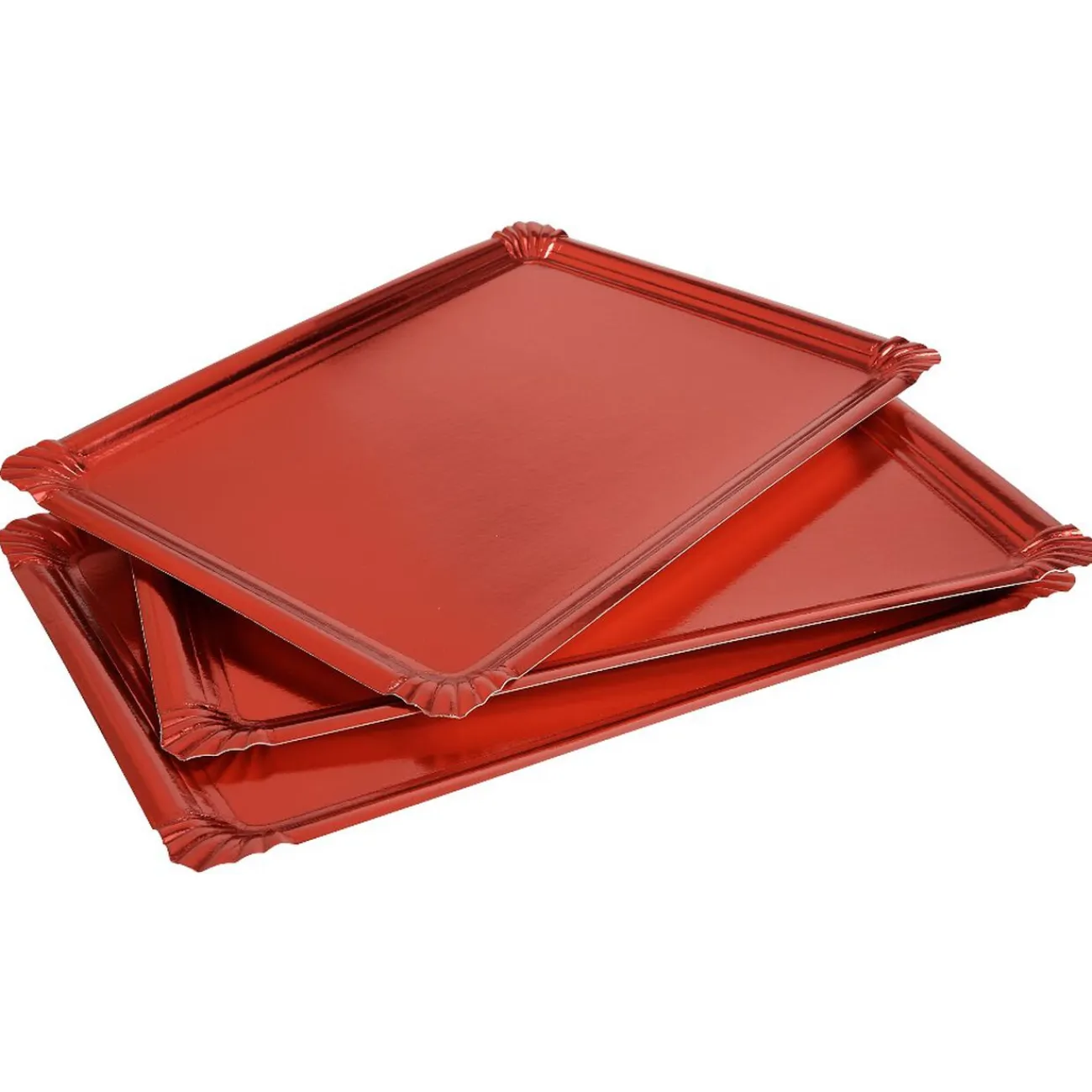 Outlet Gifi Plateau rouge en carton x3